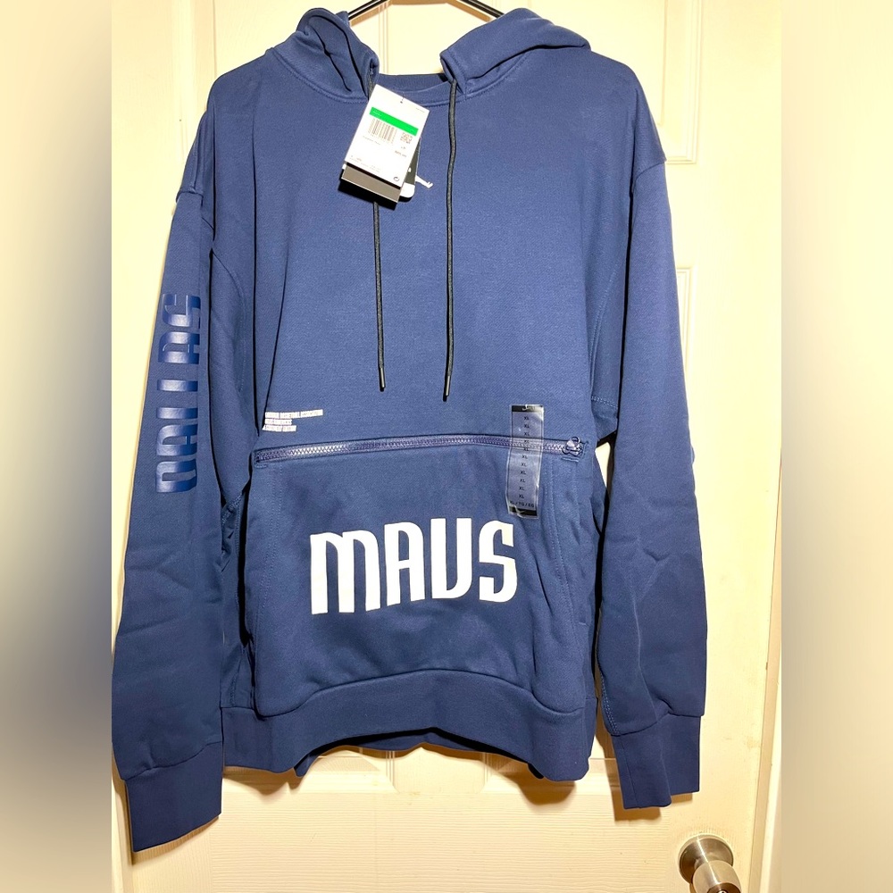 NBA DALLAS MAVERICKS NAVY BLUR MENS SIZE XL HOODIE